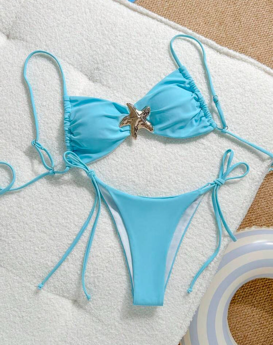 Baby blue starfish bikini